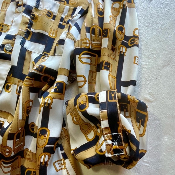 Outback Red Gold and Black Belt Pattern Shirt - Picture 4 of 8